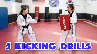 5 Kicking Drills Using a Body Shield | Martial Arts, Karate, Taekwondo