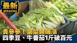 貴參參！葉菜類飆漲　四季豆、牛番茄1斤破百元｜#鏡新聞