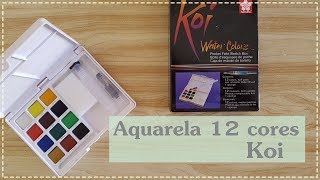 APRESENTANDO Aquarela Koi - 12 cores - Sakura