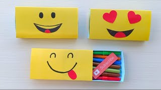 How to make a paper pencil box | DIY paper pencil box idea /Easy Origami box tutorial / Origami