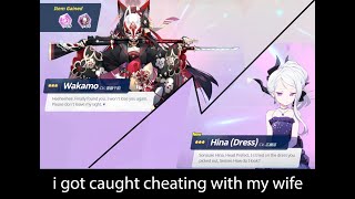 i got caught cheating with my wife while pulling for Hina  [Blue Archive gacha]