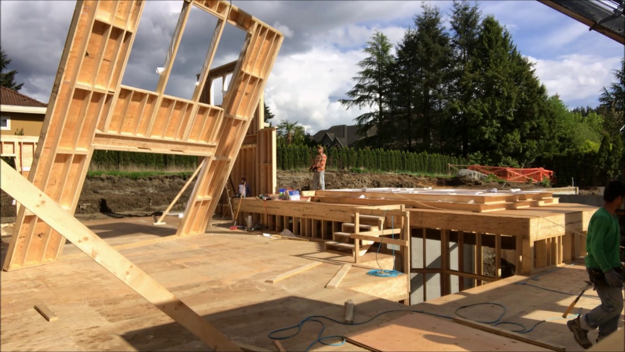 Construction Framing Timelapse Surrey Bc Youtube