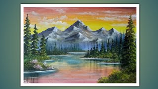 Poster colour painting | Landscape painting