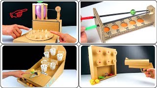 WOW ! 4 Amazing Desktop game from cardboard at home [Mr h2 Diy - Compilation]