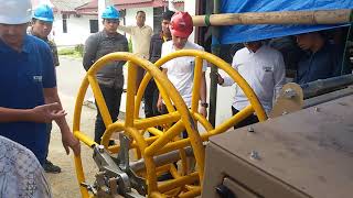 # Training mesin Tesmec  70 kN ( Puller ) untuk stringing # 1