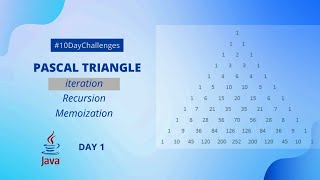 Pascal's Triangle pattern in Java | part 1 #day1