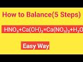 HNO3+Ca(OH)2=Ca(NO3)2+H2O Balanced Equation||Nitric acid+Calcium hydroxide Balanced Equation