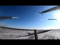 2 Ukrainian Mi-24V firing unguided rockets at russian positions