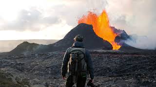 Icelandic Volcanic Eruptions Landscape 冰岛法格拉达尔火山爆发 沉浸式风景欣赏