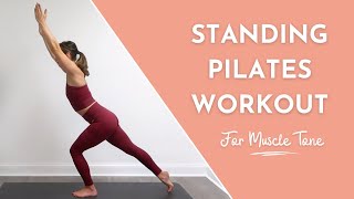 20 MINUTE STANDING PILATES FOR TONED MUSCLES | TOTAL BODY NO EQUIPMENT PILATES | FIT BY LYS