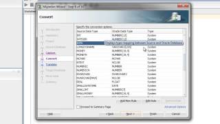 Migration Wizard - Convert Captured Model to Oracle