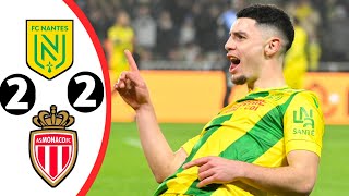 Abline, Embolo🔥 Nantes contre Monaco 2-2 | Ligue 1 2024/25 : Résumé Complet \u0026 Buts