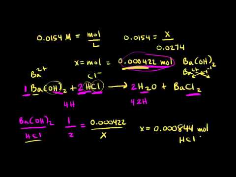 Titration calculation example | Chemistry | Khan Academy Titration calculation example | Chemistry | Khan Academy