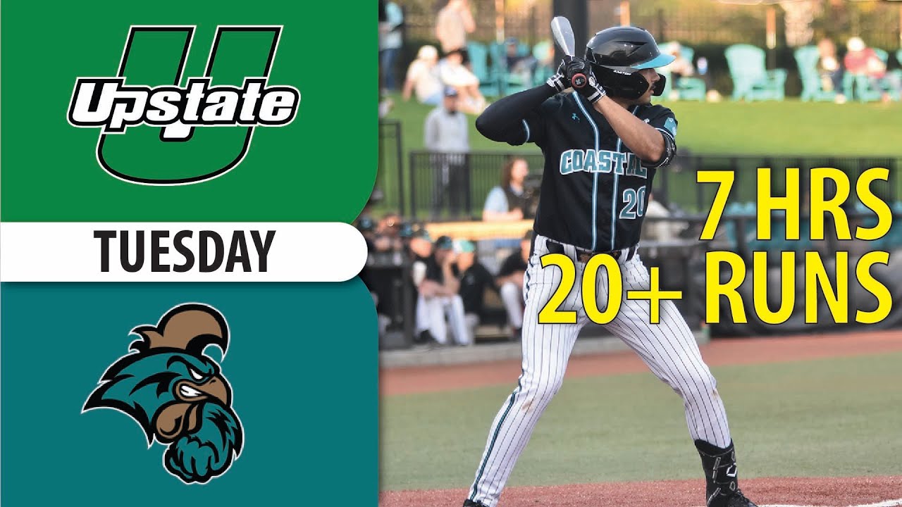 South Carolina Upstate Vs #18 Coastal Carolina Baseball Highlights ...