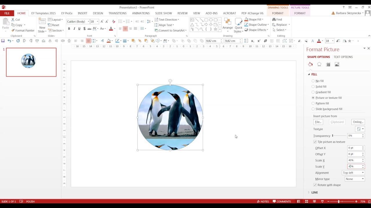 How To Put A Photo Inside A Custom Shape PowerPoint 2013 - YouTube