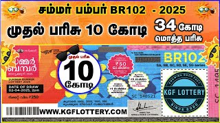 SUMMER BUMPER BR 102 | KERALA BUMPER LOTTERY | KGF | 02.04.2025