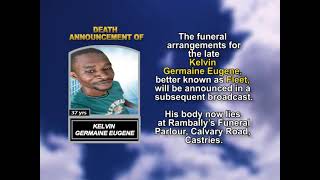 Kelvin Germaine Eugene ~ Short Obituary