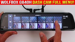 Wolfbox G840H Dash Cam Full Menu \u0026 Recommended Settings (2K, HD, GPS, Park Mode, Park Assist, 12\