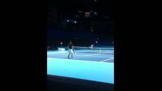 Djokovic serving at O2 arena ATP Final Showdown