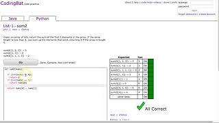 Codingbat - sum2 (Python)