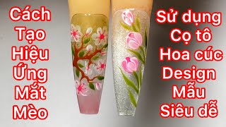 Cách tạo hiệu ứng mắt mèo design mẫu nail nhanh