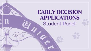 Northwestern University Early Decision Student Panel