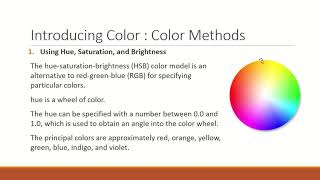Color class in Java
