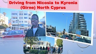 Driving from Nicosia to Kyrenia (Girne) North Cyprus