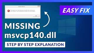 msvcp140.dll Missing Error | How to Fix | 2 Fixes | 2021