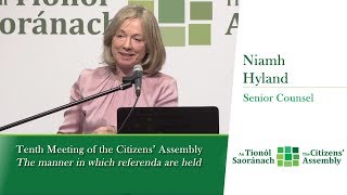 Niamh Hyland SC: Referendums in Ireland- Legal background and process - Citizens' Assembly