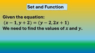 Solving Systems of Equations: Given:(x-1,y+2)=(y-2,2x+1) Finding x and y