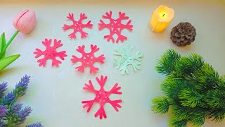 How to cut paper into snowflakes | วิธีตัดกระดาษเป็นเกล็ดหิมะ