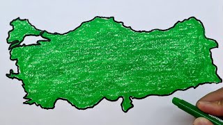 Türkiye haritası çizimi (basit) / Türkiye haritası nasıl çizilir