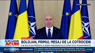 Primul mesaj oficial al lui Ilie Bolojan. Care sunt prioritățile președintelui interimar