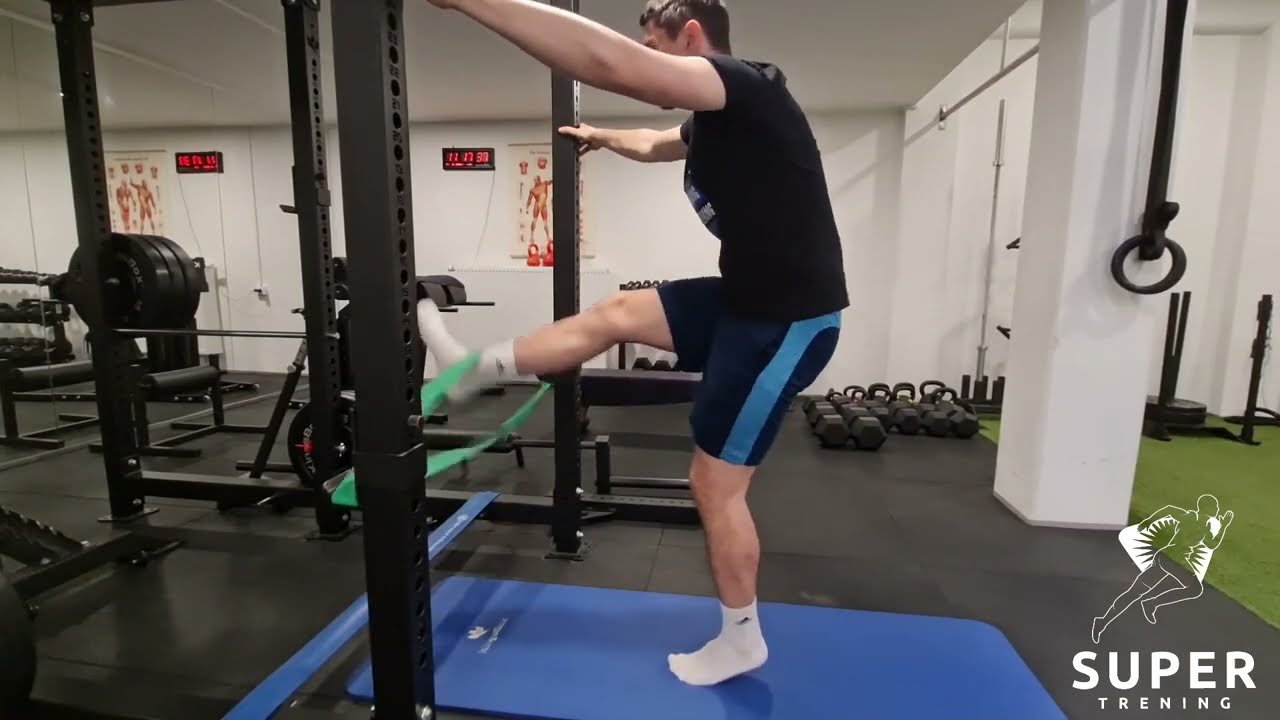 Banded OSC Standing Hamstring Tantrum [Hip Flexion] - YouTube