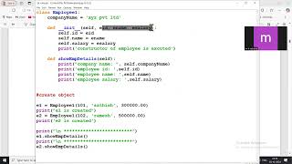 Types of constructors in python