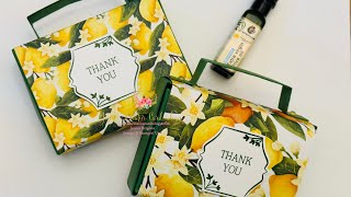 How to Make a Luggage Style Suitcase Travel Gift Box for Mini Bottles - SU!’ Mediterranean Blooms