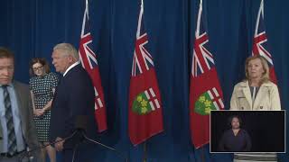 Premier Ford makes an announcement at Queen's Park | Oct 6