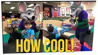 Chuck E. Cheese Surprises Birthday Boy! ft. Steve Greene & Nikki Limo