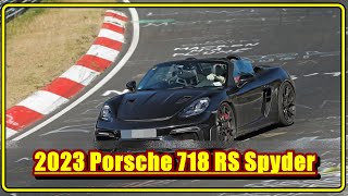 2023 Porsche 718 RS Spyder Goes Topless, Flashes Sexy Weissach Bucket Seats