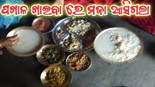 Pakhala Thali and Five items/ପଖାଳ ଥାଳି ସହିତ ପାଞ୍ଚ ପ୍ରକାର ପୋଡା items/Village lifestyle/Tiki lifestyle