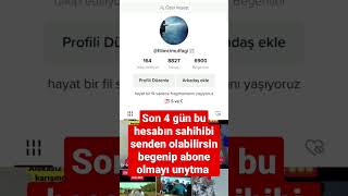 tiktok hesabımı abonelerimden birine vereceğim bu sende olabilirsin yapman gereken beğen abone ol