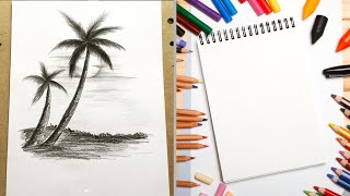 How to draw a Palm Landscape with Pencil Live Tutorial