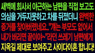 (사연열차)새벽늦게 회사서 일하는 남편의 외도가 의심되어 차를 뒤지는데..\