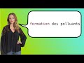 How to say 'pollutant formation' in French?