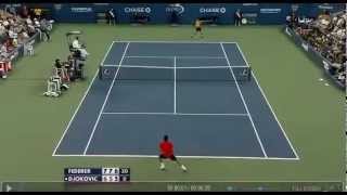 Roger Federer best shot ever - US Open 2009 Semifinal (vs Djokovic)