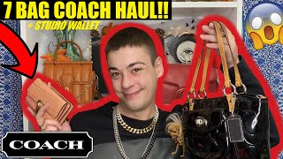 MASSIVE 7 BAG COACH HAUL! + Studio Wallet!