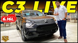 2023 Citroen C3 Live Base Variant Walk-around video in Hindi-Most Value for money Variant only@6.16L