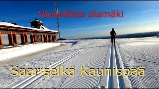 Saariselän ladut. Laskettelu murtomaasuksilla. Nordic Ski Kaunispää tunturi