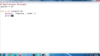 How to make Equilateral Triangle Asterisk * in Python